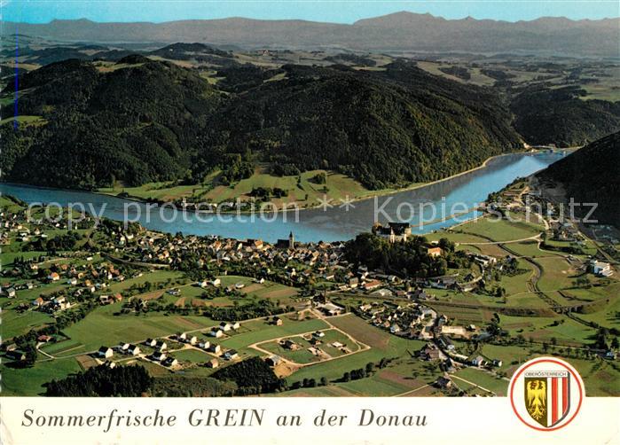 Grein Donau Oberoesterreich Schloss Greinburg Fliegeraufnahme