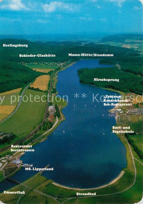 Schieder-Schwalenberg Emmerstausee Fliegeraufnahme