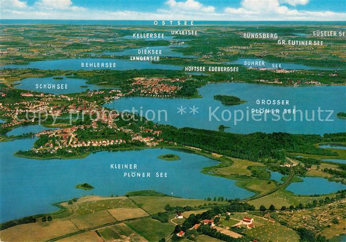 Ploen See Kleiner und Grosser Ploener See Fliegeraufnahme