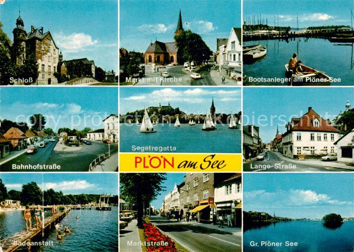 Ploen See Bahnhofstrasse Schloss Markt Kirche