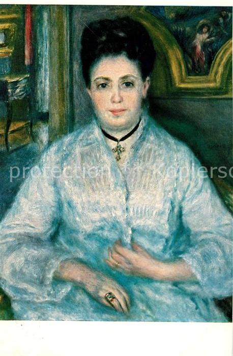 Kuenstlerkarte Pierre Auguste Renoir Madame Choquet