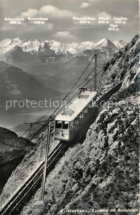 Zahnradbahn Pilatusbahn Eselwand Berneralpen Pilatus-Kulm