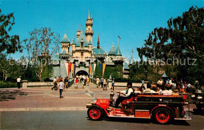 Disneyland California Sleeping Beauty Castle Chugging horseless Carriages