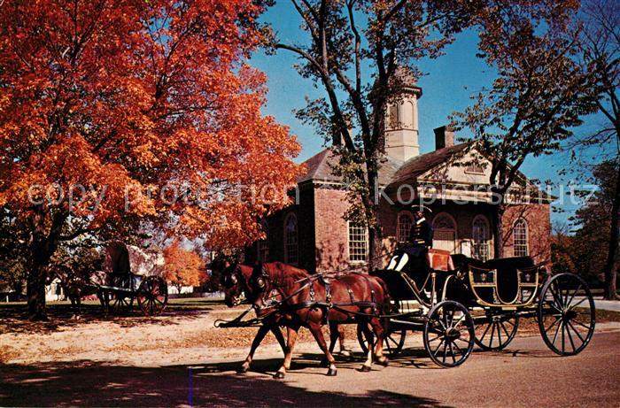 Pferdekutschen Courthouse of 1770 Williamsburg Virginia