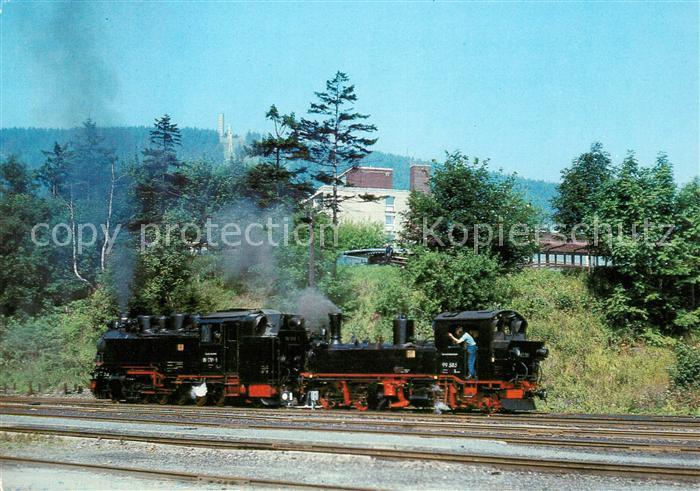 Lokomotive 991791 und 99 585 Bahnhof Oberwiesenthal