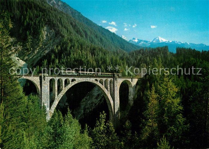 Viadukte Viaduc Wiesner Viadukt Rhaetische Bahn Tinzenhorn Piz Michel