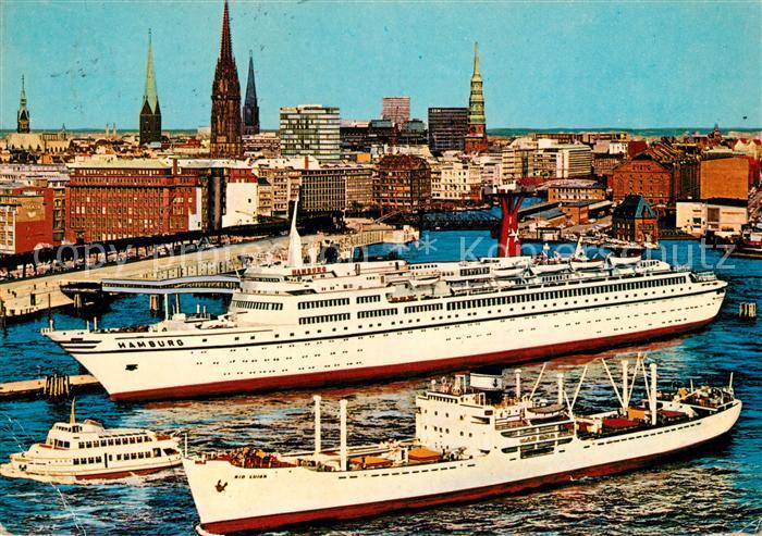 Schiffe Ships Navires TS Hamburg ueberseebruecke