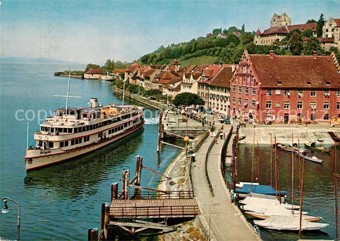 Motorschiffe Allgaeu Meersburg am Bodensee Hafen
