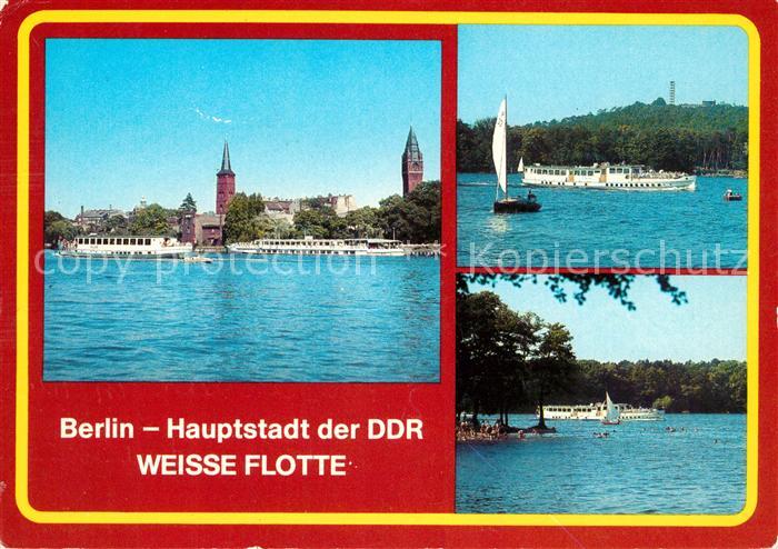 Motorschiffe Berlin Weisse Flotte Koepenicker Becken Mueggelberge Mueggelturm