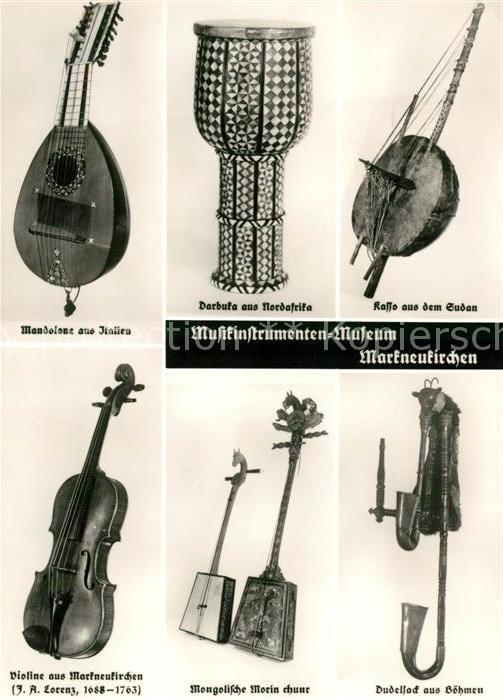 Musikinstrument Museum Markneukirchen Mandolone Darbuka Mongolische Morin