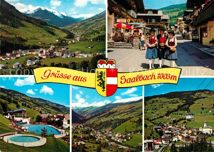 Saalbach-Hinterglemm Fliegeraufnahme Zwoeflerkogel Dorfstrasse Hallen Freischwim