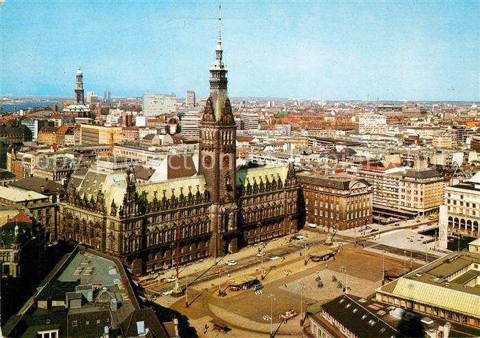 Hamburg Fliegeraufnahme Rathaus Rathausplatz