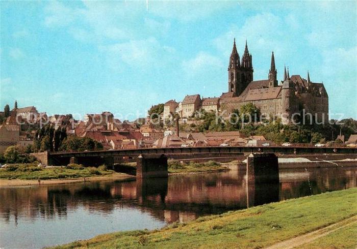 Meissen Elbe Sachsen Dom Albrechtsburg