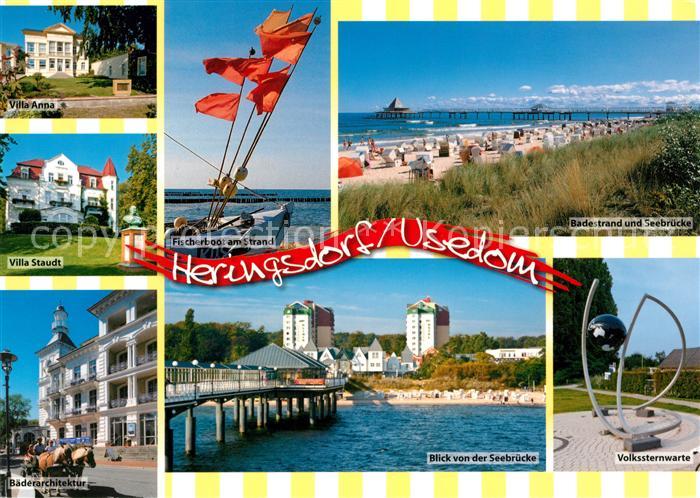 Heringsdorf Ostseebad Usedom Villa Anna Staudt Baederarchitektur Seebruecke Volk