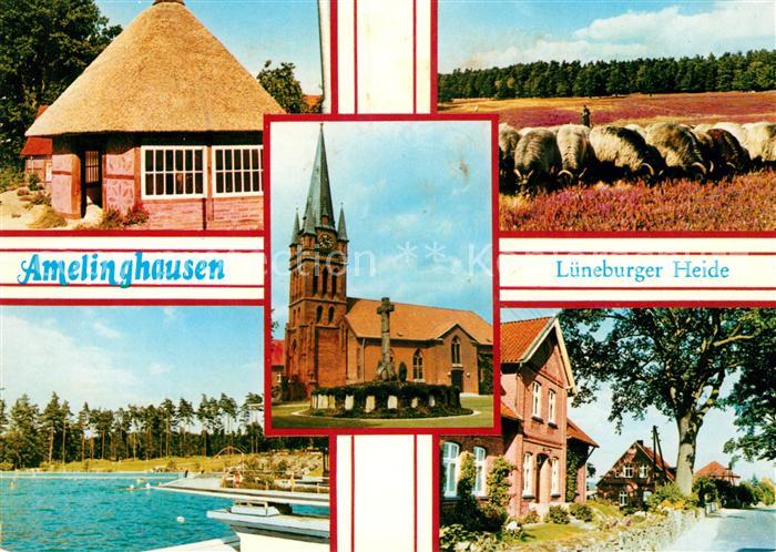 Amelinghausen Lueneburger Heide Kirche Schwimmbad Ortsansicht Kate