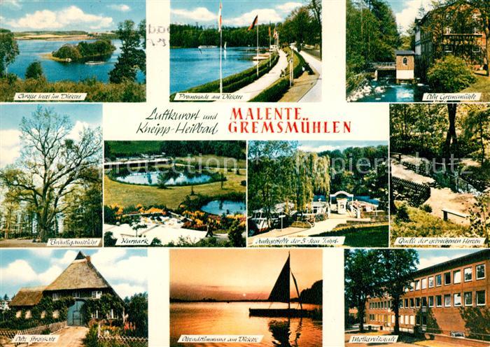 Malente-Gremsmuehlen Insel Dieksee Promenade Quelle der gebrochenen Herzen Stroh