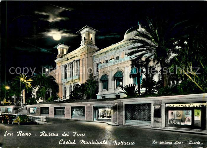 San Remo Casino Municipale Nachtaufnahme
