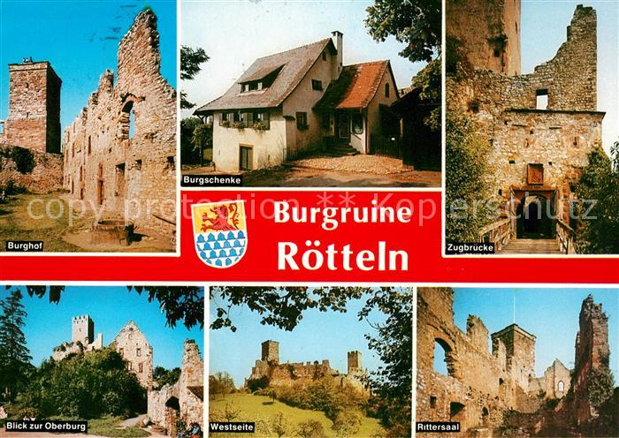 Roetteln Roettelweiler Burghof Burgschenke Zugbruecke Oberburg Rittersaal