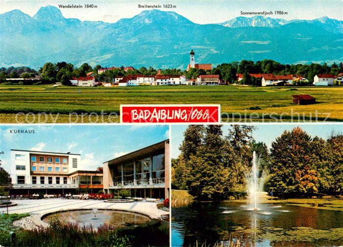 Bad Aibling Kurhaus Teich Bergkette