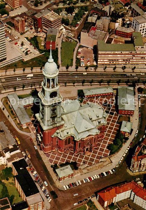 Hamburg Fliegeraufnahme Hauptkirche Sankt Michaelis