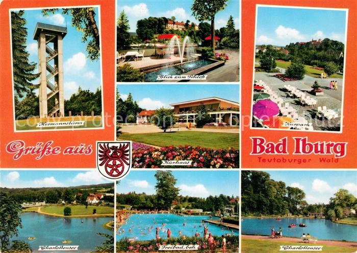 Bad Iburg Hermannsturm Kurhaus Schloss Kurpark Charlottensee Freibad