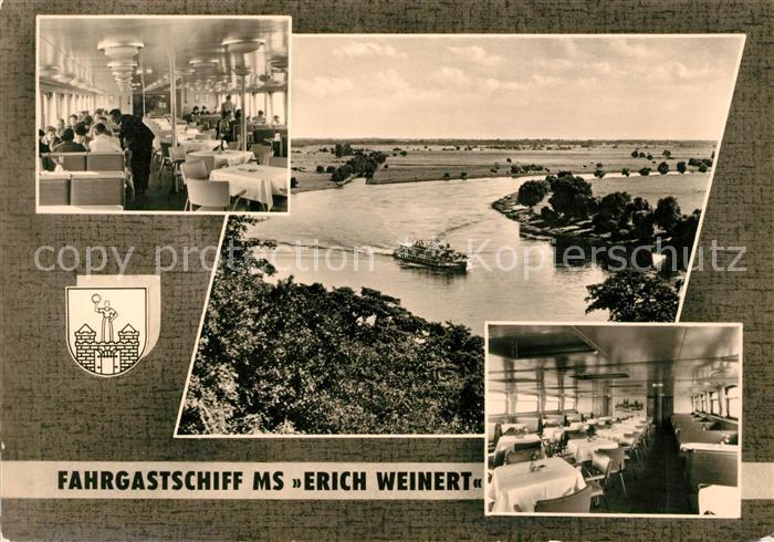 Magdeburg Weisse Flotte Fahrgastschiff MS Erich Weinert