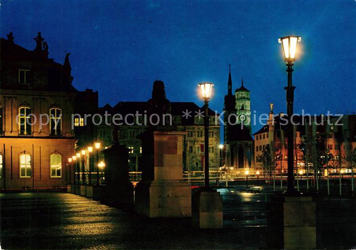 STUTTGART  CITY Stiftskirche Abendstimmung