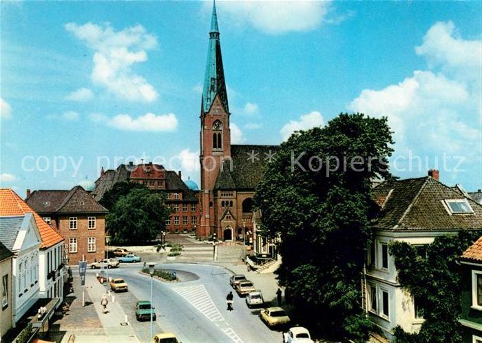 Marne Holstein Kirche Ortsansicht