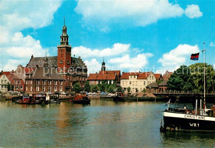 Leer Ostfriesland Hafen Rathaus Alte Waagen