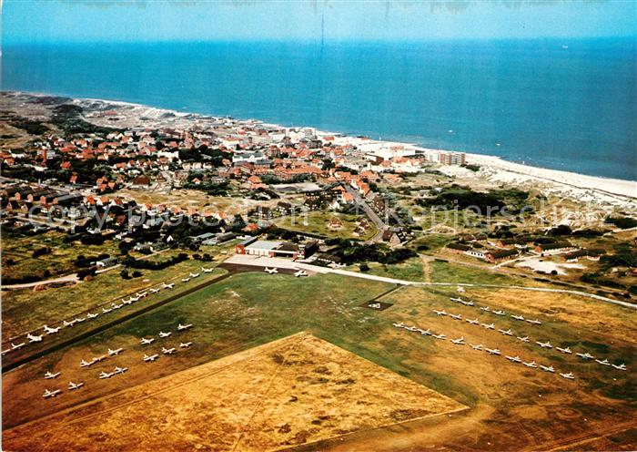 Wangerooge Nordseebad Fliegeraufnahme Verkehrslandeplatz