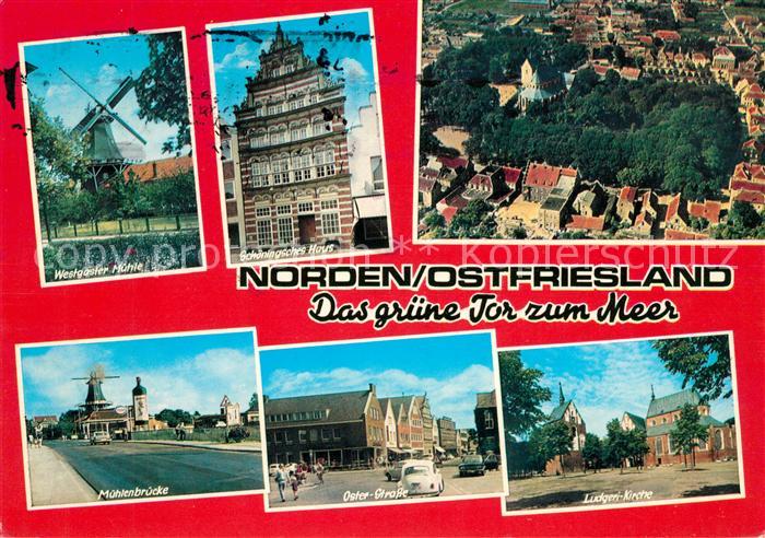 Norden Norddeich Ostfriesland Westgaster Muehle Kirche Oster Strasse