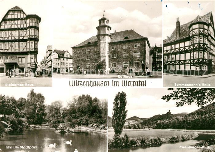 Witzenhausen Rathaus Steinernes Haus Sommermanns Haus Stadtpark