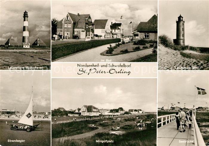 Peter-Ording St Leuchtturm Minigolf Seebruecke Bad