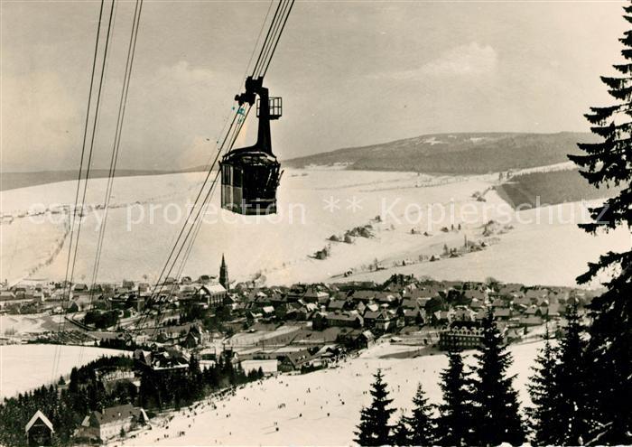 Oberwiesenthal Erzgebirge Wintersportplatz Seilbahn