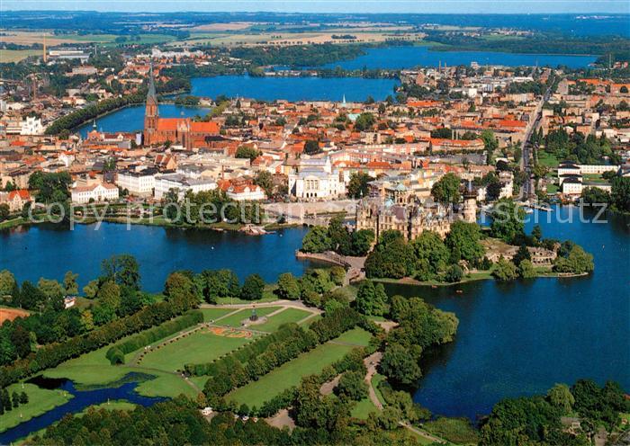 Schwerin Mecklenburg Fliegeraufnahme Schloss