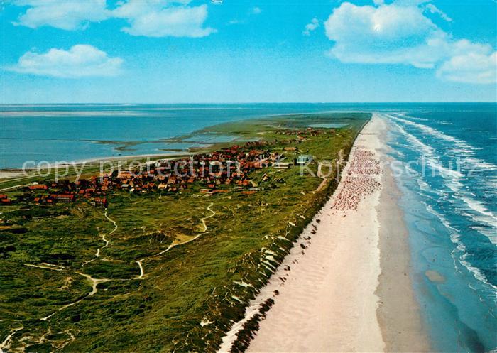 Juist Nordseebad Fliegeraufnahme Badestrand