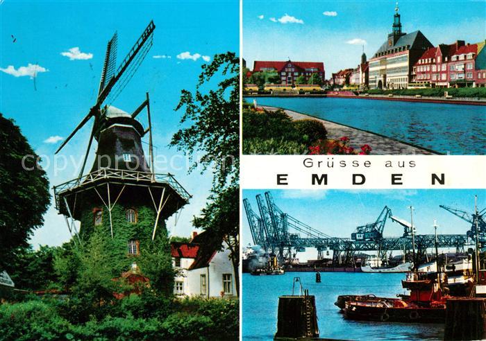 Emden Ostfriesland Windmuehle Hafen