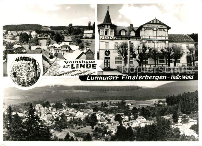Finsterbergen Volkshaus zur Linde Stadtpanorama Luftkurort