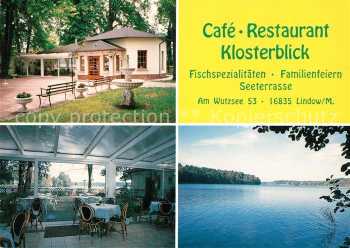 Lindow Mark Cafe Restaurant Klosterblick Panorama Wutzsee