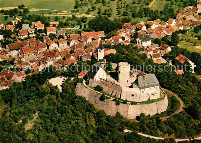 Otzberg Odenwald Veste mit Blick auf Hering Fliegeraufnahme