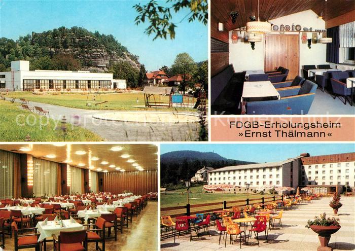 Oybin Sachsen FDGB Erholungsheim Ernst Thaelmann Weinstube Speisesaal Terrasse