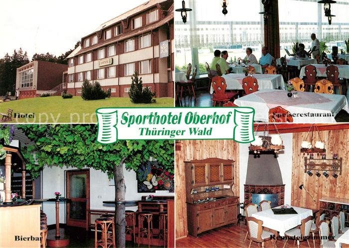 Oberhof Thueringen Sporthotel Oberhof Hotel Speiserestaurant Bierbar Rennsteigzi