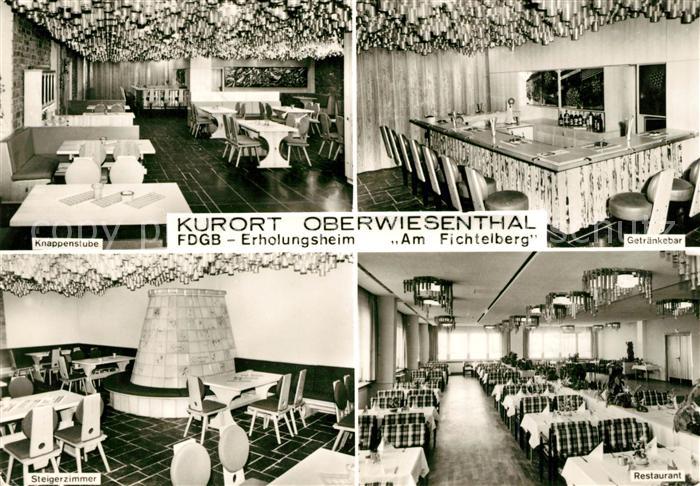 Oberwiesenthal Erzgebirge FDGB Erholungsheim Am Fichtelberg Knappenstube Getraen