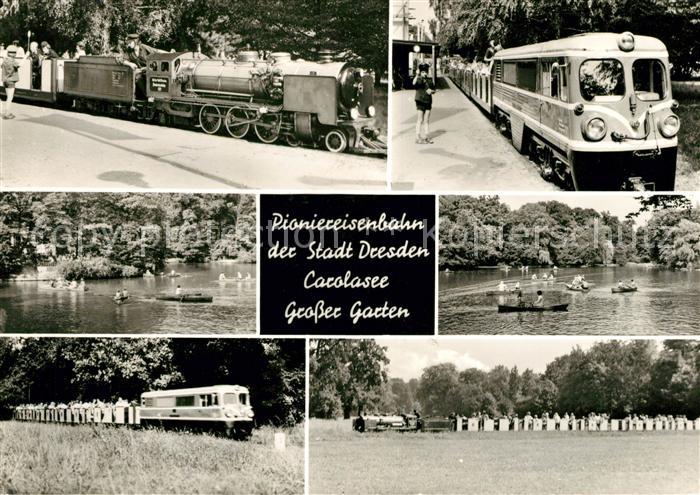 DRESDEN Elbe Pioniereisenbahn Carolasee Grosser Garten