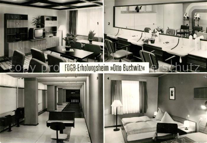 Schellerhau FDGB Erholungsheim Otto Buchwitz Klubraum Damen Friseursalon Kegelba