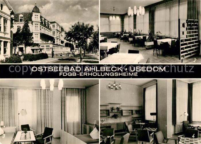 Ahlbeck Ostseebad FDGB Erholungsheim Bernhard Goering Speiseraum FDGB Erholungsh
