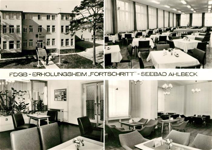 Ahlbeck Ostseebad FDGB Erholungsheim Fortschritt Speisesaal Foyer Gaststaette