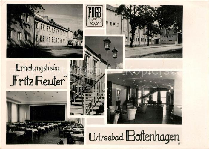 Boltenhagen Ostseebad FDGB Erholungsheim Fritz Reuter Speisesaal Foyer