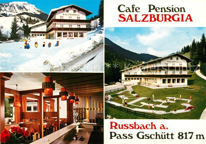 Russbach Pass Gschuett Cafe Pension Salzburgia Wintersportplatz Minigolf