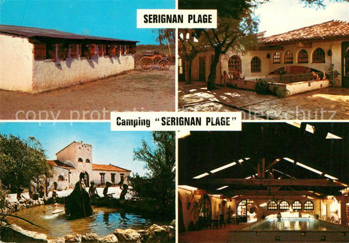 Serignan Plage Camping Ferienanlage Hallenbad Brunnen